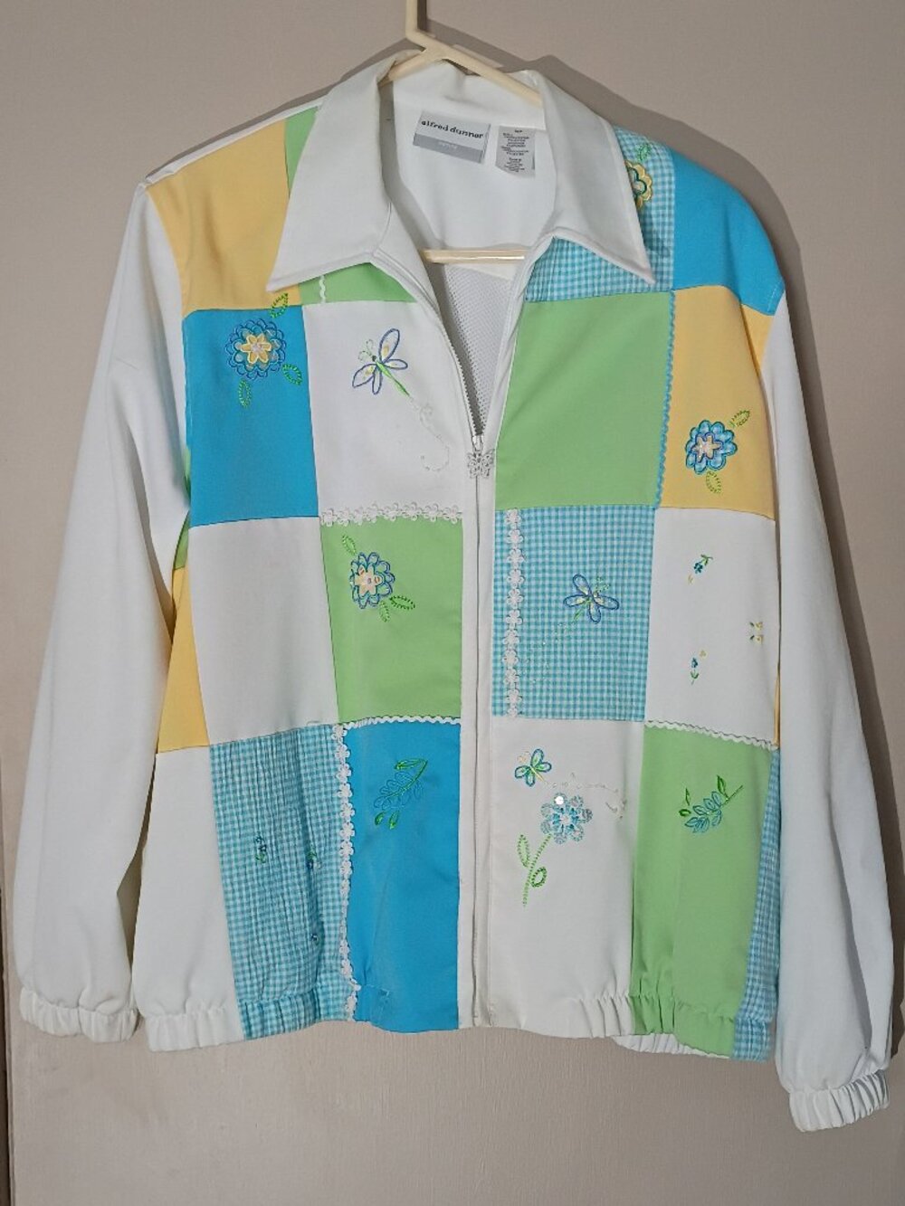 Alfred Dunner Spring Jacket Flowers Dragonflies 16P